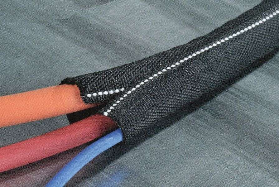 Kabelschlauch gewebter Kabelmantel 19 mm Kabelschutz zuschneidbar